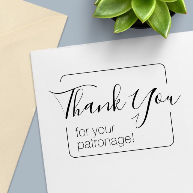 Carimbo Auto Entintado Quadro Simples Obrigado (Criador carregado)