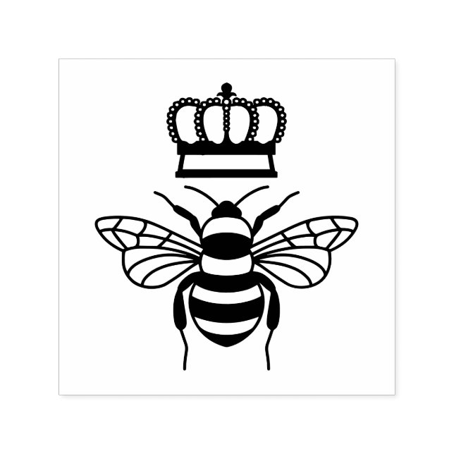 Carimbo Auto Entintado Queen Bee With Crown Image Only (Design)