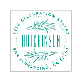 Carimbo Auto Entintado Ramificações Redondas Redondas Redondas de Mão