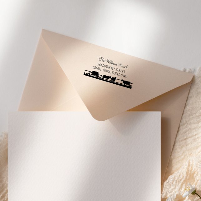 Carimbo Auto Entintado Ranch com Script de Mão (Criador carregado)