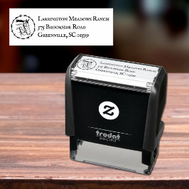 Carimbo Auto Entintado Ranking Business com o logotipo de cavalos de aram