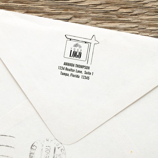 Carimbo Auto Entintado Real Estate Professional Personalizado Adicione se (Real estate "add your logo" custom self inking stamp.)