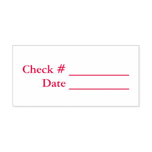 Carimbo Auto Entintado Red Check #, Data