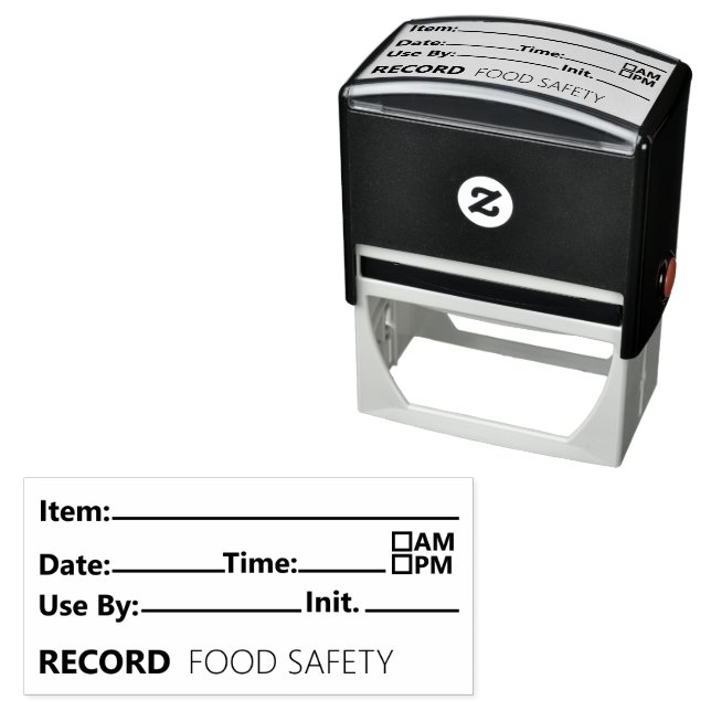 Carimbo Auto Entintado Registro de Data de Segurança Alimentar (In Situ)