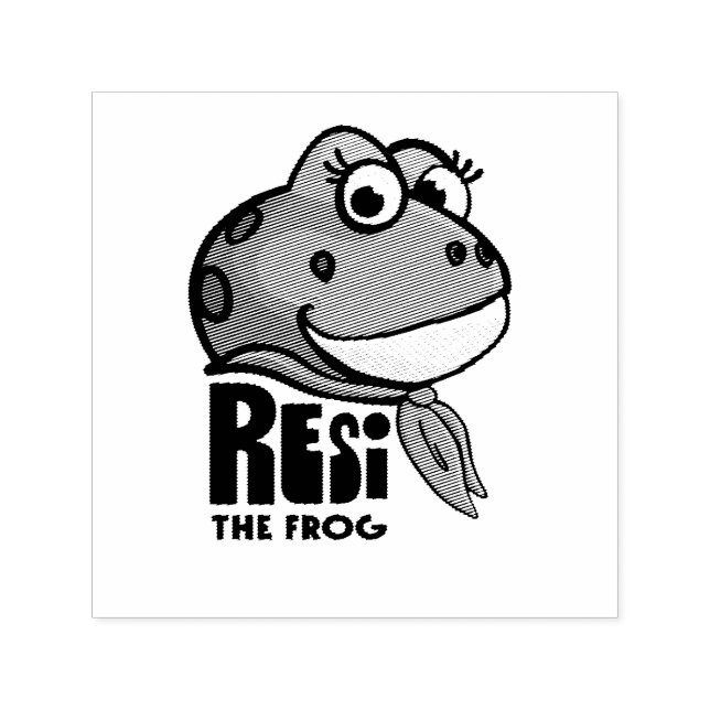 Carimbo Auto Entintado Resi the Frog  (Design)