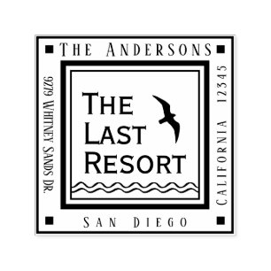 Carimbo Auto Entintado Resort Beach Cottage Lake House