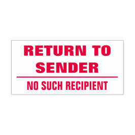 Carimbo Auto Entintado "RETORNAR AO ENDER" + "NENHUM DESTINATÁRIO" + Linh