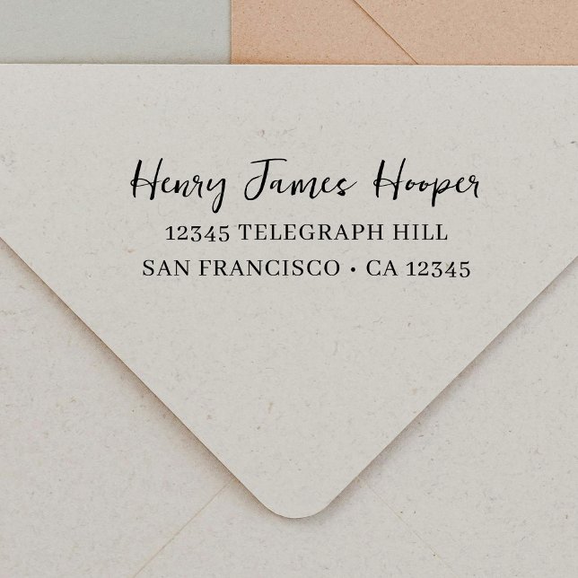 Carimbo Auto Entintado Retornar Endereço Informal Nome de Manuscrito de S (Criador carregado)