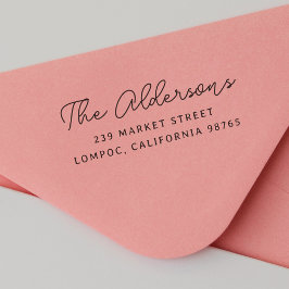 Carimbo Auto Entintado Retornar Endereço Nome da Família de Script Modern