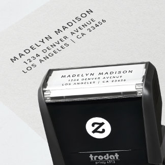 Carimbo Auto Entintado Retornar Endereço Nome Moderno Minimalista