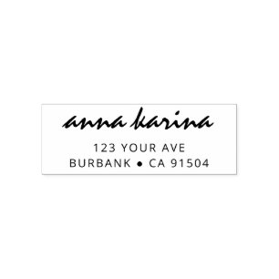 Carimbo Auto Entintado Retornar Endereço Nome Simples de Script Mínimo Mo