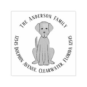 Carimbo Auto Entintado Retornar Endereço Pet Dog Whimsic Puppy