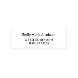 Carimbo Auto Entintado Retornar o Endereço Limpo do Elegante Modern Impre