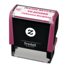 Carimbo Auto Entintado "RETORNE AO ENVIO" "Destinatário Desconhecido"