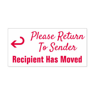 Carimbo Auto Entintado "Retorne por favor ao remetente", "receptor