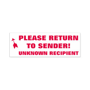 CARIMBO AUTO ENTINTADO "RETORNE POR FAVOR AO REMETENTE! ", "RECEPTOR