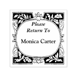 Carimbo Auto Entintado Retorno de Livro Pessoal com Linda Fronteira