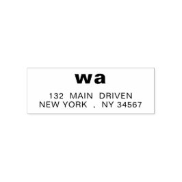 Carimbo Auto Entintado Retro Monogram | Minimalist Return Address Design
