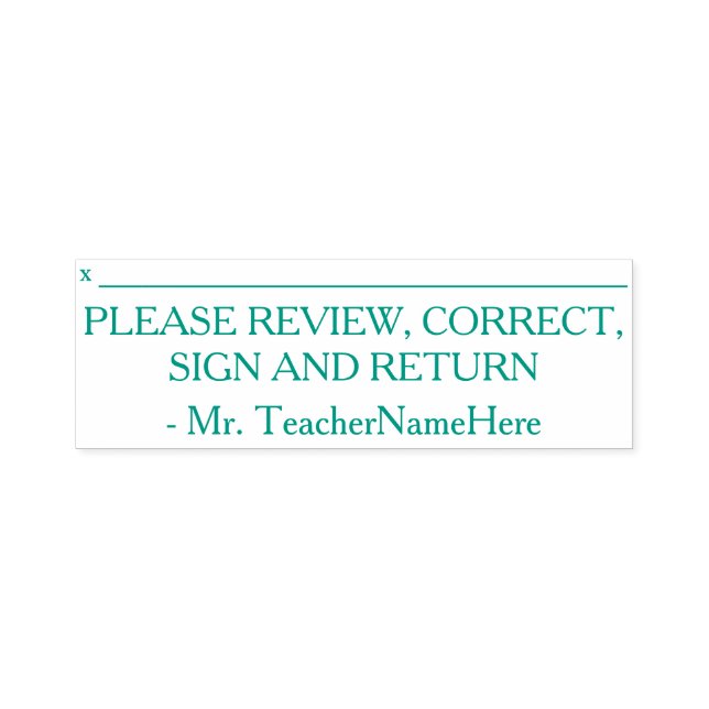 CARIMBO AUTO ENTINTADO "REVISE, CORRETO, ASSINE E DEVOLVA" (Design)