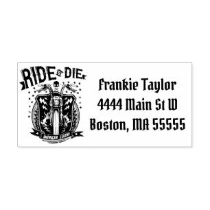 Carimbo Auto Entintado Ride ou Die Biker Personalizado