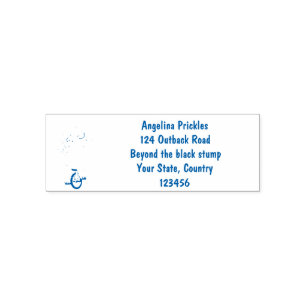 Carimbo Auto Entintado Rinoceronte giro e engraçado fazendo malabarismo e