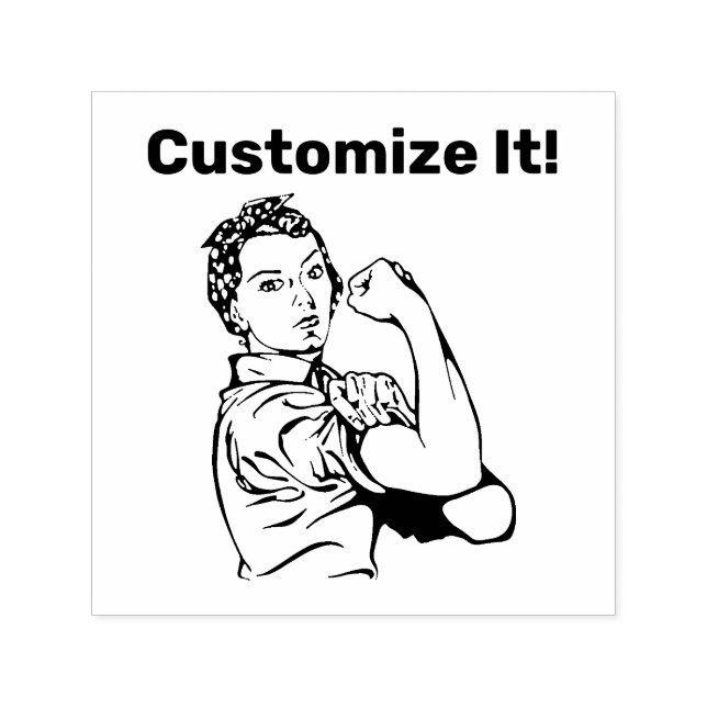Carimbo Auto Entintado Rosie the Riveter (Design)