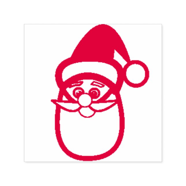 Carimbo Auto Entintado Rosto de Papai Noel (Design)