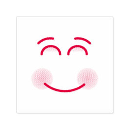 Carimbo Auto Entintado Rosto sorridente com olhos sorridentes