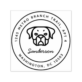 Carimbo Auto Entintado Rottweiler Dog Devolução Endereço Autocolante Cari