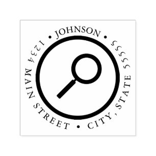 Carimbo Auto Entintado Rótulo de devolução do detetive de aumento simples