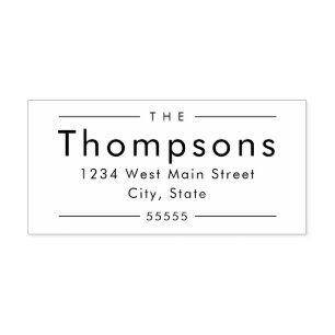 Carimbo Auto Entintado Rótulo de devolução monograma simples