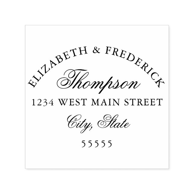 Carimbo Auto Entintado Rótulo de devolução monograma simples (Design)