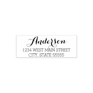 Carimbo Auto Entintado Rótulo de devolução monograma simples