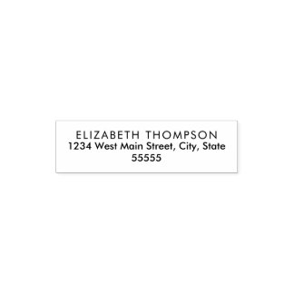 Carimbo Auto Entintado Rótulo de devolução monograma simples