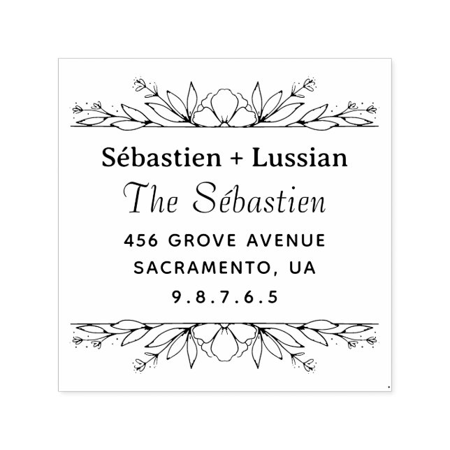 Carimbo Auto Entintado Round Wedding (Design)