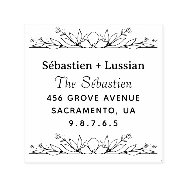 Carimbo Auto Entintado Round Wedding (Design)