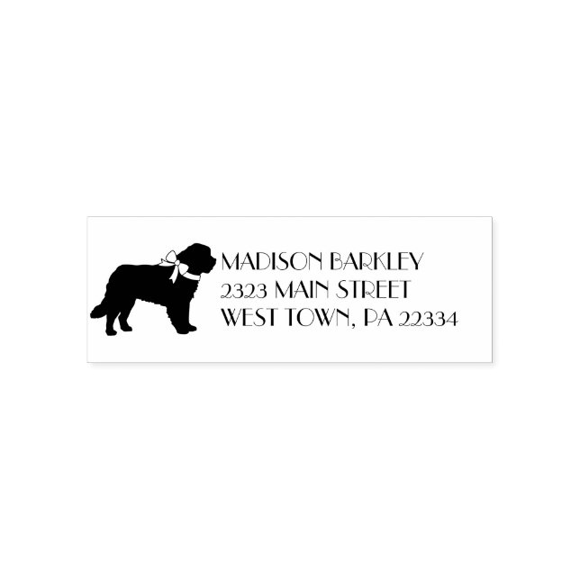 Carimbo Auto Entintado Rua Bernard Dog Puppy (Design)