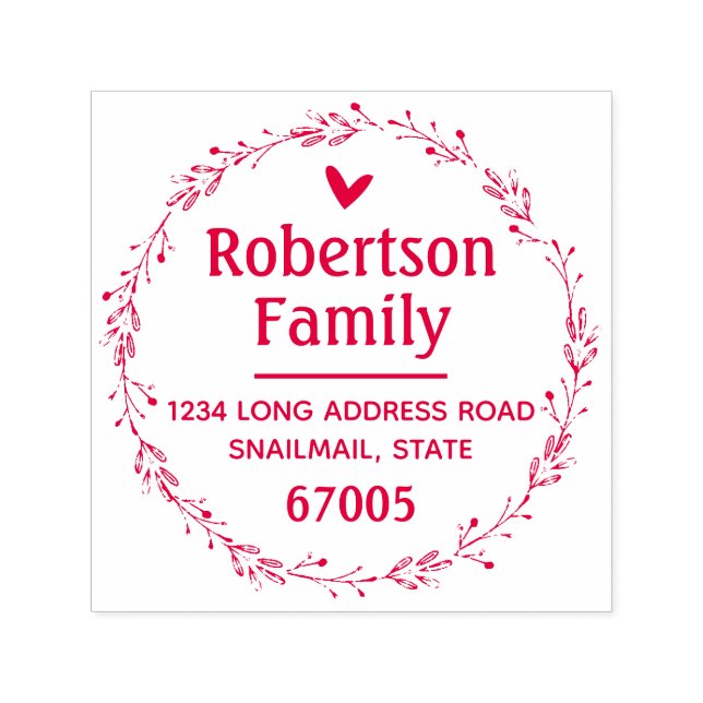 Carimbo Auto Entintado Rua russa desenhada à mão e endereço de retorno ca (Design)