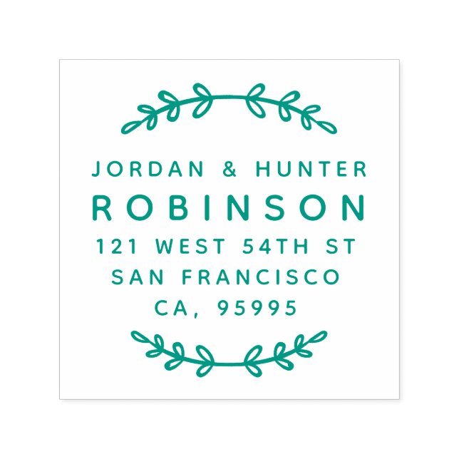 Carimbo Auto Entintado Russ deixa o endereço de devolução de Casal casado (Design)