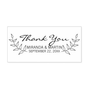Carimbo Auto Entintado Rustic Laurels Wedding Favor