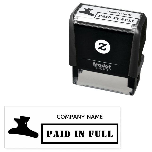 Carimbo Auto Entintado Salão de Cabelo do Clipe Comercial Pago no Cheio (In Situ)