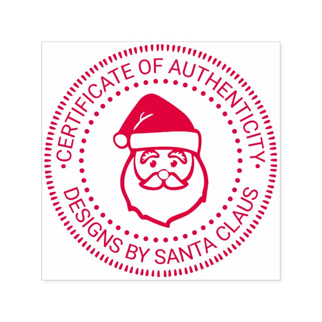 Carimbo Auto Entintado Santa Claus Xmas “Certificate of Authenticity” #3 (Design)