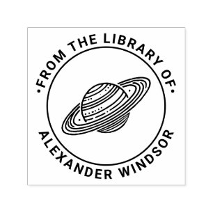 Carimbo Auto Entintado Saturno com Anéis #4