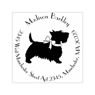 Carimbo Auto Entintado Scottish Terrier Scotty Dog Puppy Scottie