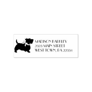 Carimbo Auto Entintado Scottish Terrier Scotty Dog Puppy Scottie