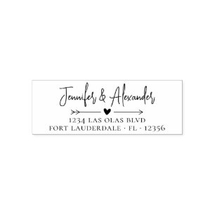 Carimbo Auto Entintado Script de caligrafia de endereço de retorno de cas