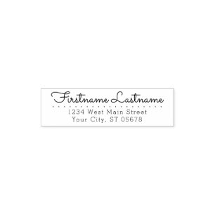 Carimbo Auto Entintado Script de Tipografia Elegante de Na moda Personali