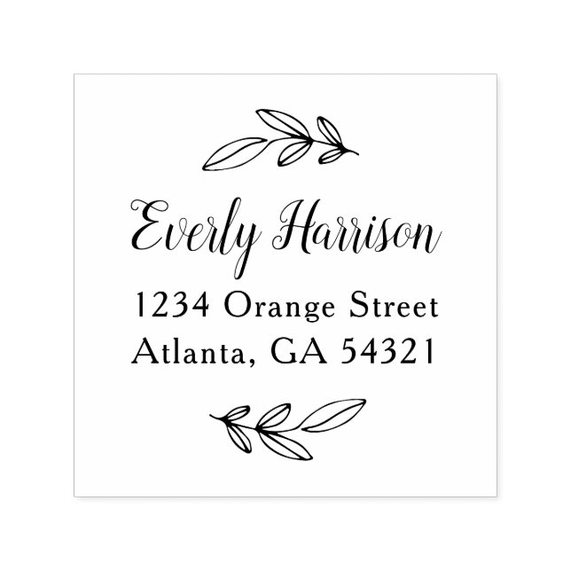 Carimbo Auto Entintado Script Everly (Design)