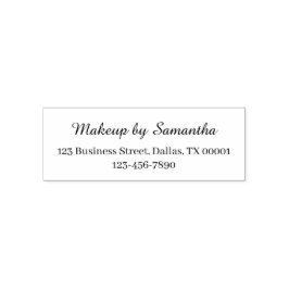 Carimbo Auto Entintado Script Makeup Studio Name Return Address Phone