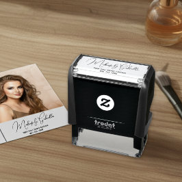 Carimbo Auto Entintado Script Makeup Studio Name Return Address Phone